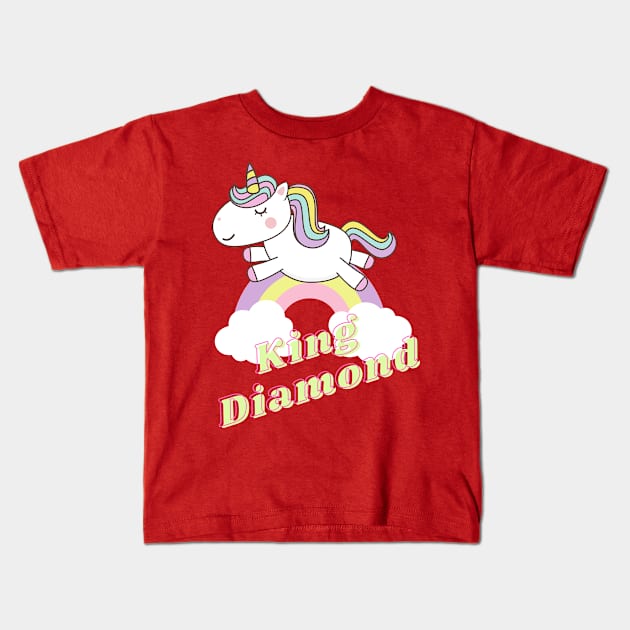 king diamond ll unicorn Kids T-Shirt by j and r